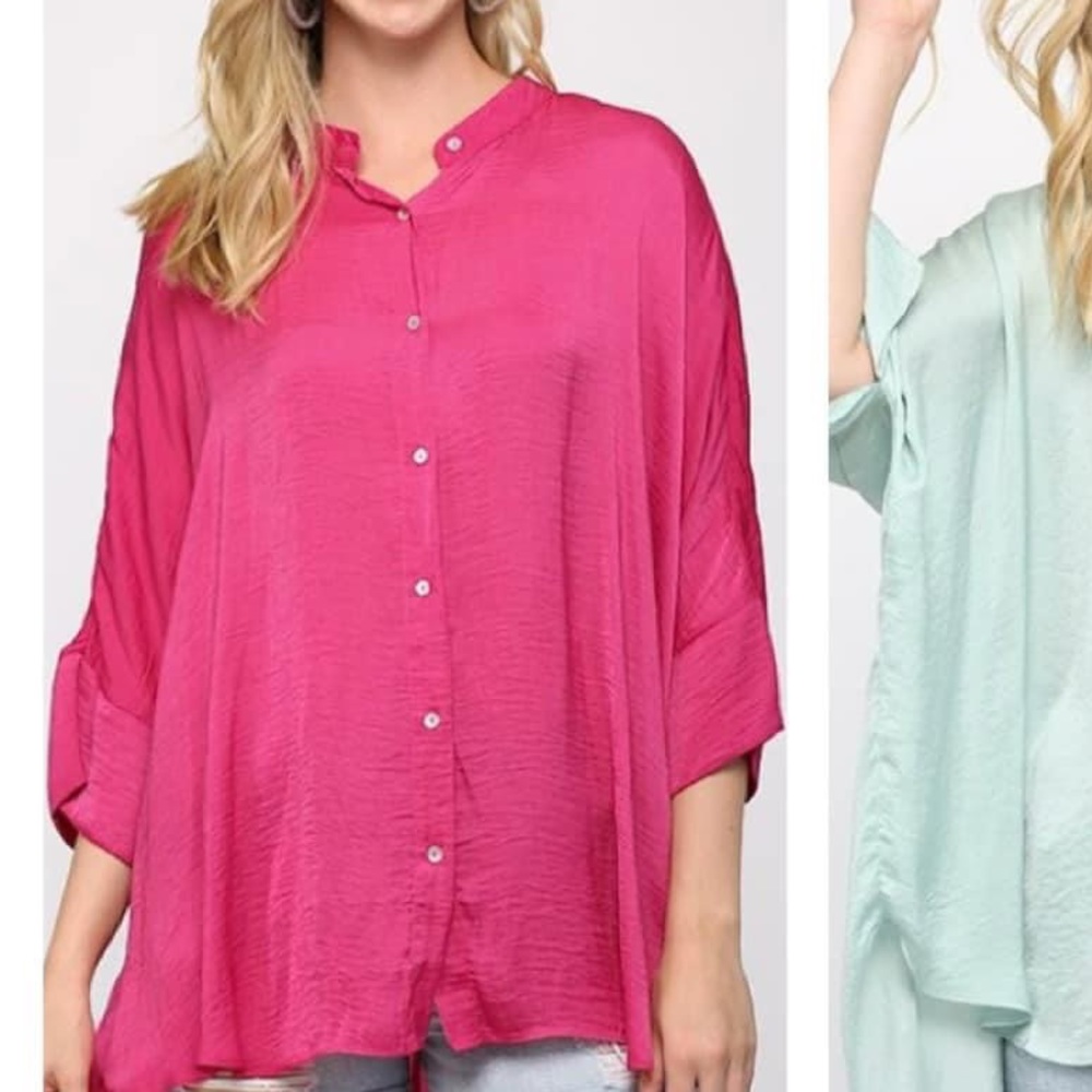 Boutique GiGiO Roomy Fuchsia Top